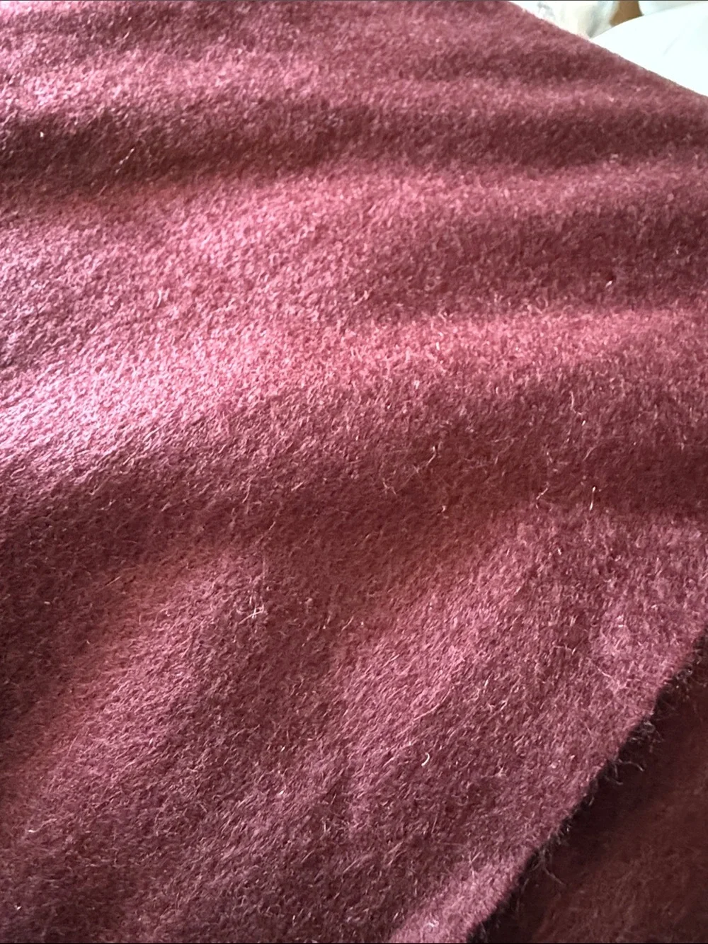 Quince Mongolian Cashmere Throw - Burgundy, 50x70 - Retail $164